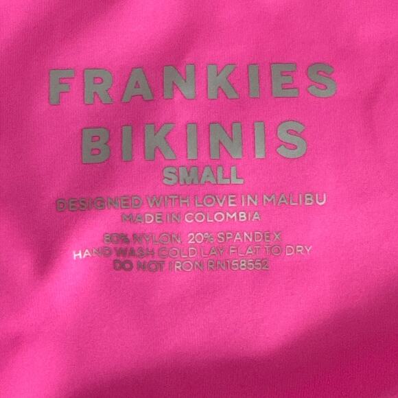 NWT Frankies Bikinis Gemma One Piece Wrap Swimsuit Knockout Pink Size S - Picture 8 of 12